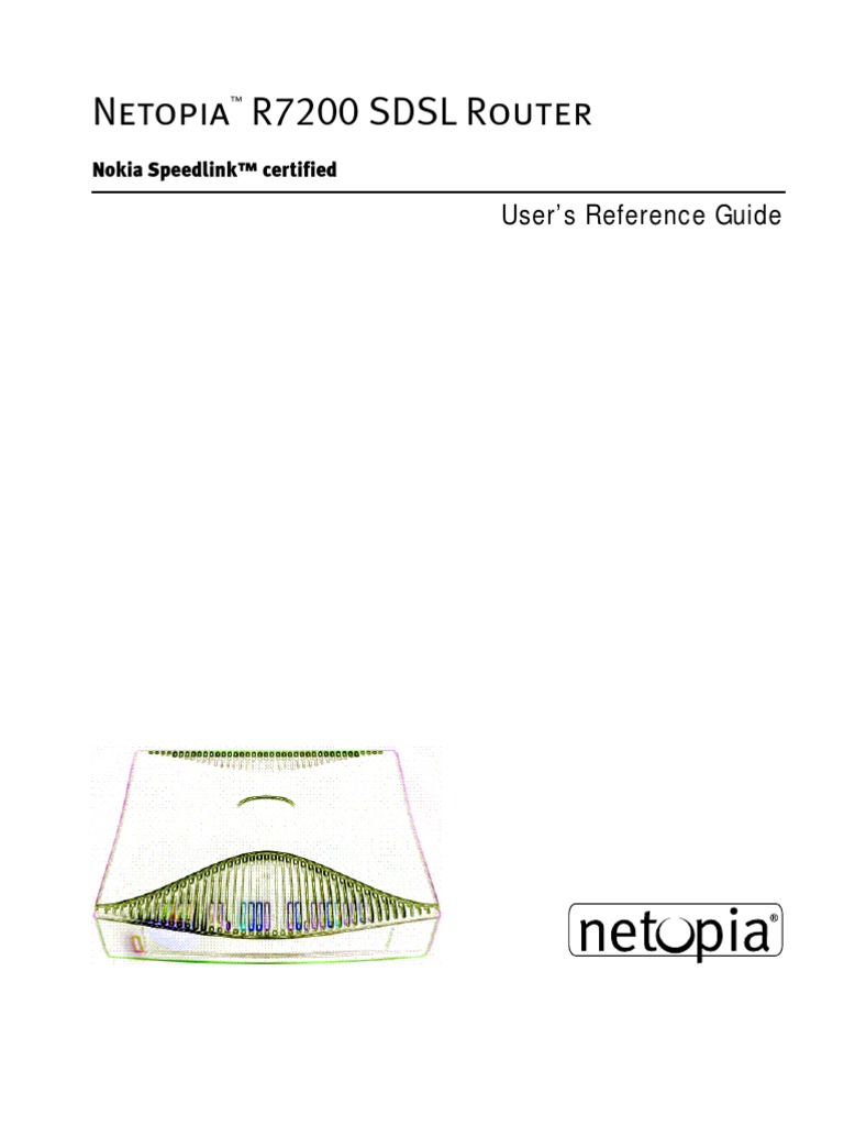 Netopia (Covad) R7200 Router PDF Computer Network Ip Address