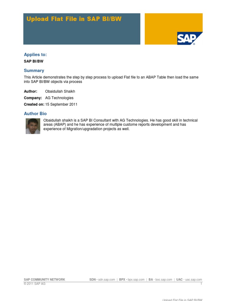 Upload Flat File in SAPBIBW PDF