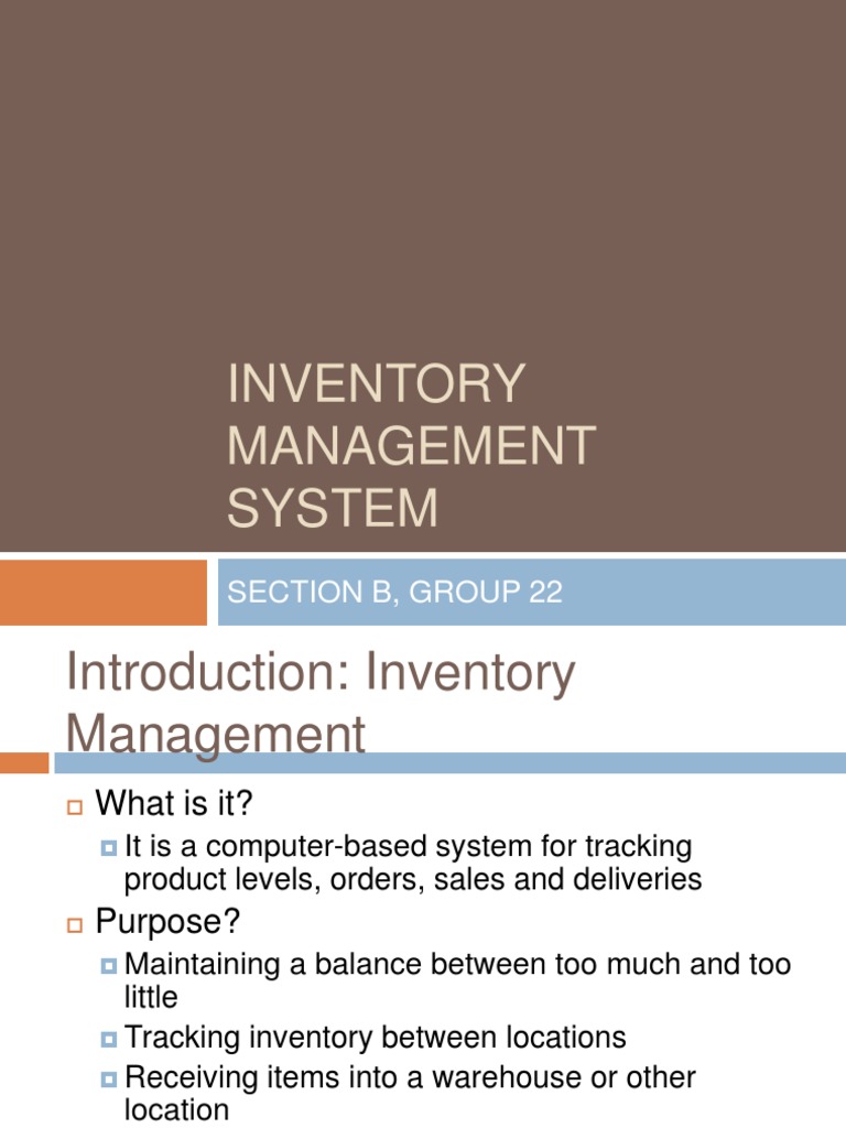 Inventory Management System | PDF