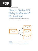 How To Disable TCP Delay in Windows 7 Professional