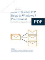 How To Disable TCP Delay in Windows 7 Professional