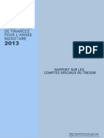 Projet de Loi de Finances 2013 - Rapport sur les Comptes Spéciaux du Trésor