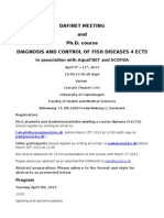 Dafinet Meeting and Ph.D. Course Diagnosis and Control of Fish Diseases 4 Ects