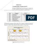 Assignment-2 Improve Grinding Quality of Machine SGB-977: Code Parameters Levels