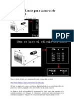 Cálculo de Lentes para Cámaras de Seguridad