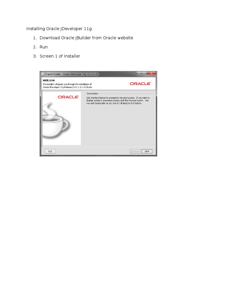 Oracle JDeveloper 11g Installation Guide | PDF | Computers