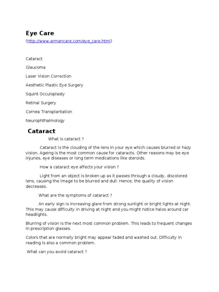 Eye Care PDF