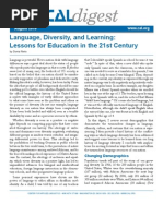 Language Diversity and Learning