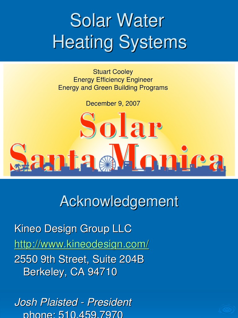 Solar Water Heating Systems PDF Solar Energy Water Heating