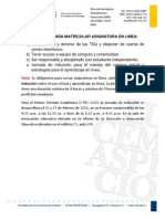 Requisitos para Matricular Asignaturas en Linea PDF