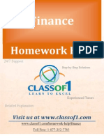 Finance: Homework Help