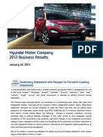  Hyundai_Motor. 4Q12 Earnings presentation