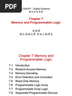 Memory and Programmable Logic: CSA051 - Digital Systems 數位系統導論