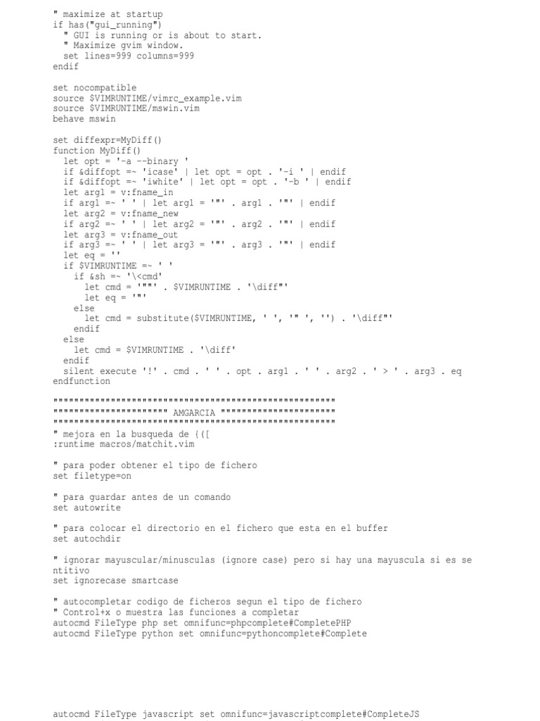 Configure Vim | PDF | Interfaces gráficas de usuario | Ingeniería de ...