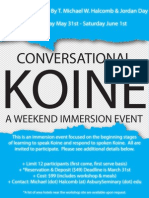 Conversational Koine: A Weekend Immersion Event