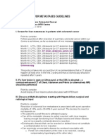 NE London Guidelines For Colorectal Liver Metastases