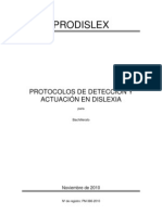 Protocolo de Detección y Actuación en Dislexia. Bachillerato PDF