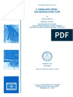 Turbulance model for recirculating flow