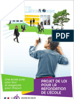 Dossier de prensa del proyecto de Ley de refundación de la Escuela francesa
