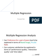 Multiple Regression: Puneet Rai
