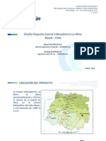 9h55 DISEÑO PEQUEÑA CENTRAL HIDROELÉCTRICA LA MINA