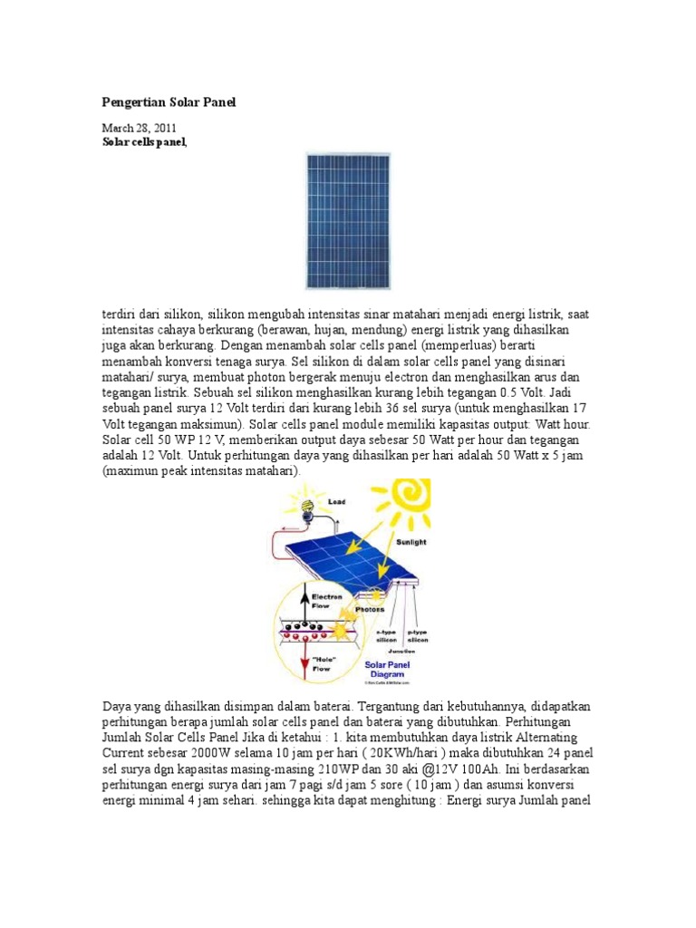 Pengertian dan Fungsi Solar Panel | PDF | Griya & Taman | Sains ...