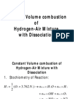 Constant Volume Combustion of Hydrogen-Air Mixture With Dissociation