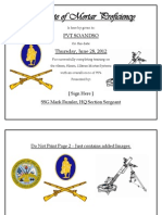 Certificate of Mortar Proficiency: PVT Soandso Thursday, June 28, 2012