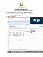 Assign 4 Spreadsheet Data Sort