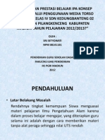 Peningkatan Prestasi Belajar Ipa Konsep Rangka Melalui