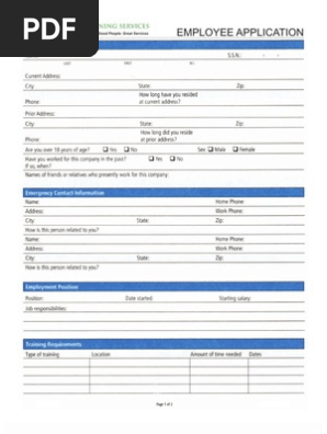 Employee Application