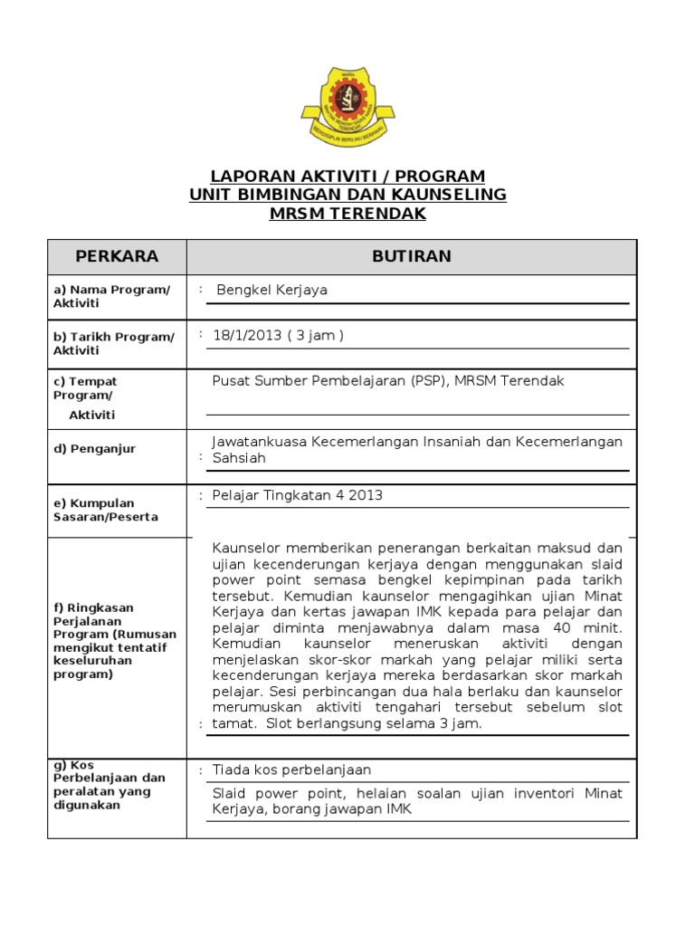 Kerjaya Pdf