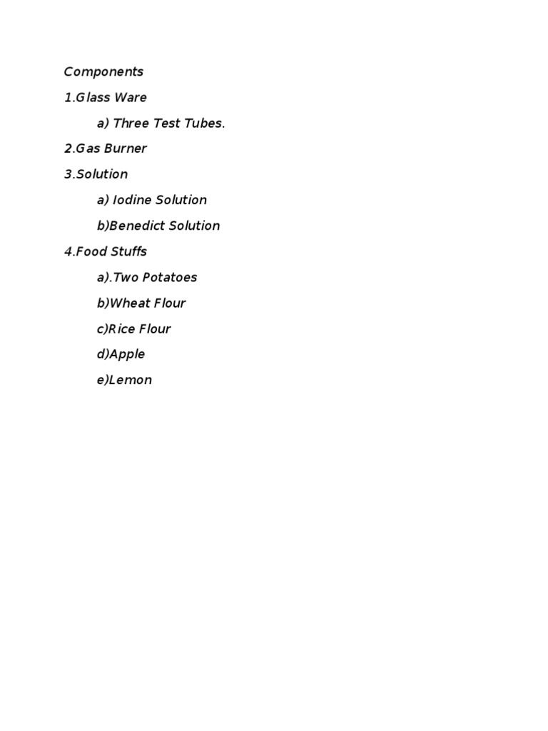 Testing Carbohydrates in Foods | PDF | Glucose | Starch