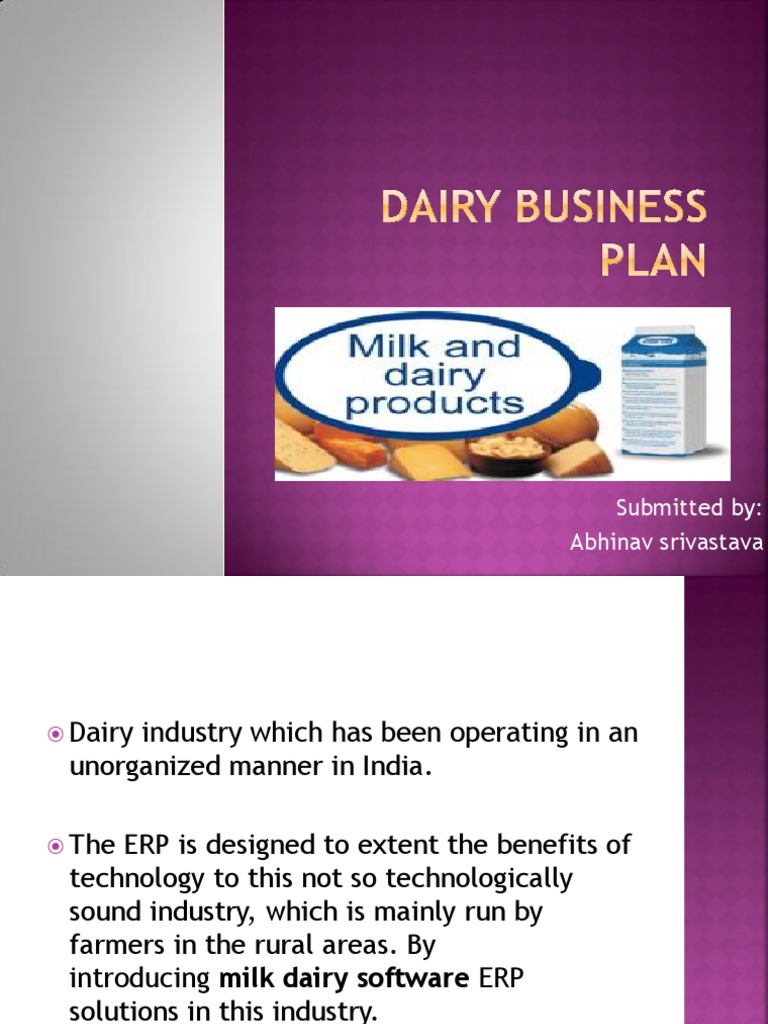 dairy product business plan in india