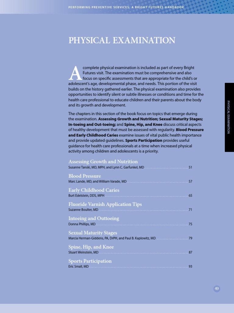Comprehensive Child Physical Exam Guide | PDF | Hypertension | Body ...