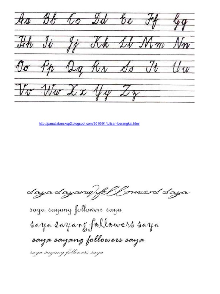 Tulisan Berangkai Pdf