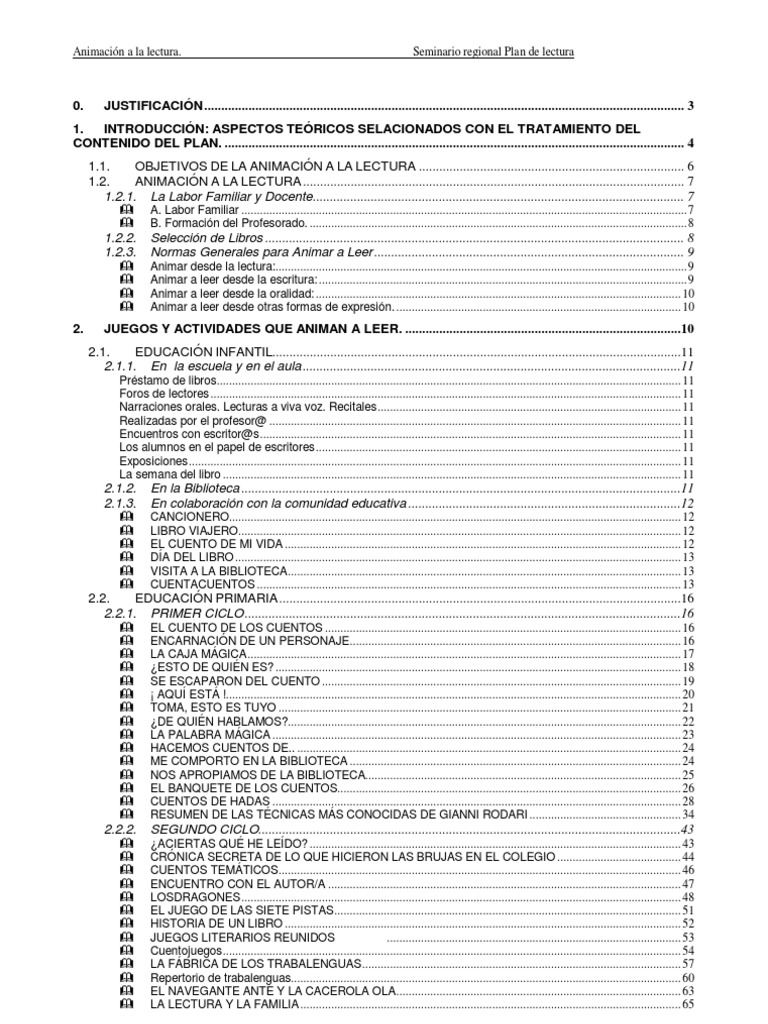 176 - Actividades de Animación A La Lectura | PDF | Lectura (proceso ...