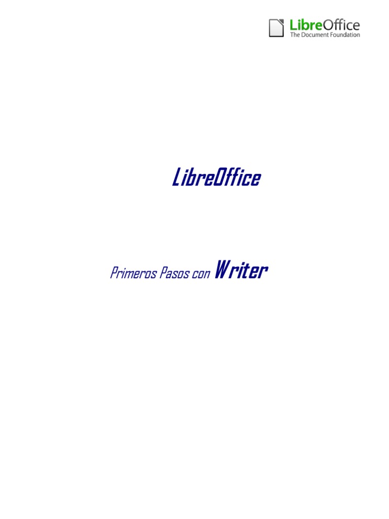 LibreOffice - Manual Usuario Writer | PDF