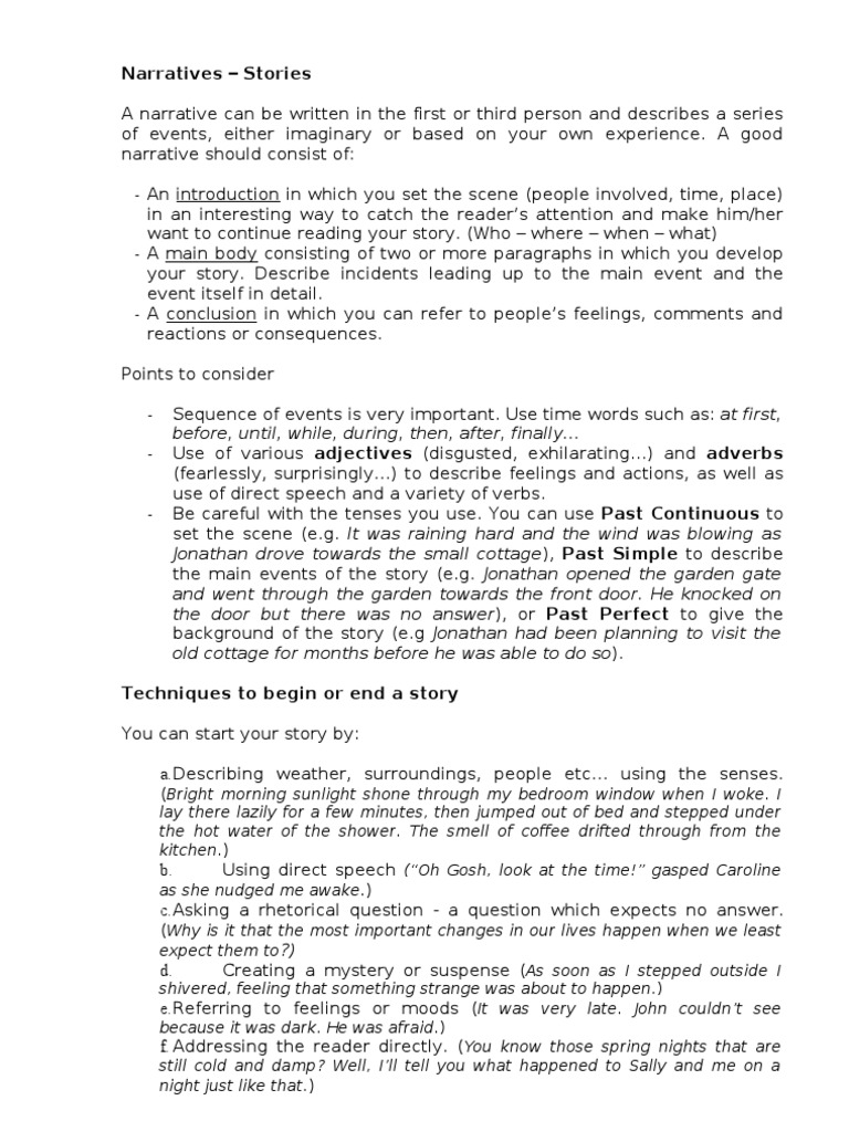 Narrative essay thesis statement examples picture