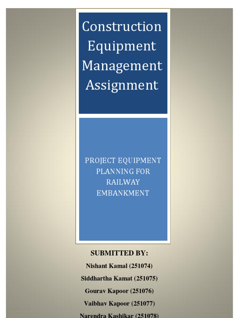 Construction Equipment Management PDF Labour Economics Horsepower