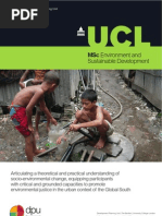 MSc Environment and Sustainable Development at the Development Planning Unit. University College London