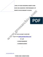 Download Problems of Poor Reading Habits and Consequences on Academic Performance of Students in Secondary School by grossarchive SN122145279 doc pdf