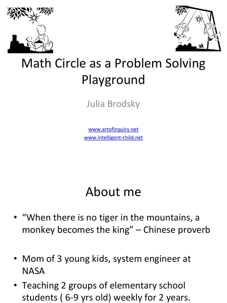 Math Circle As A Problem Solving Playground: Julia Brodsky | PDF ...