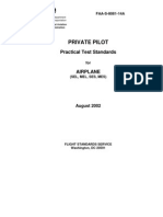 FAA Private Pilot Practical Test Standards Airplane