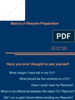 Resume Prepration