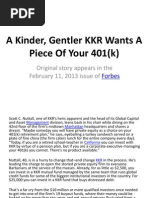 A Kinder, Gentler KKR Wants A Piece Of Your 401(k)