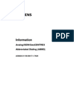 Information: Analog/Isdn/Geocentrex Abbreviated Dialing (Abbd)