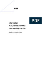 Information: Analog/Isdn/Geocentrex Fixed Destination Call (FDC)