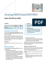 Analog/Isdn/Geocentrex: Alarm Call Service (Acs)
