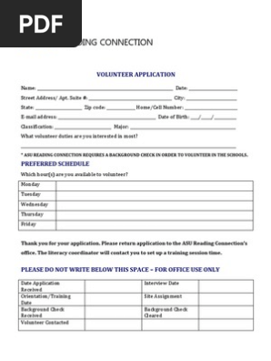Volunteer Application
